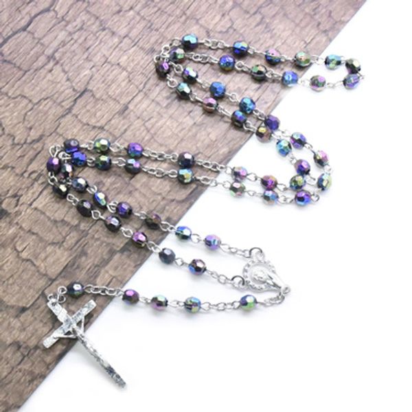fashion retro style crystal plastic acrylic rosary cross necklace virgin mary prayer supplies gift for friends, Silver
fashion retro style crystal plastic acrylic rosary cross necklace virgin mary prayer supplies gift for friends, Silver