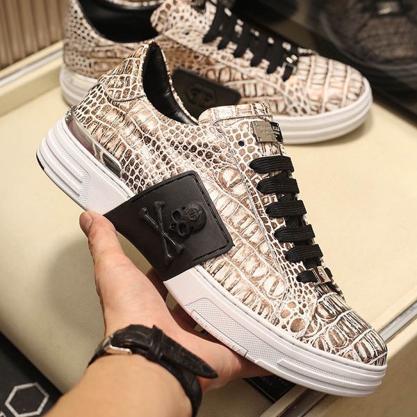 mens skull scale designer sneakers cow leather light tan ins pop fashion women trendy casual shoes, Black
mens skull scale designer sneakers cow leather light tan ins pop fashion women trendy casual shoes, Black