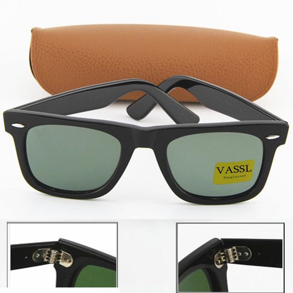 1pcs designer plank classic black metal hinge frame brand sunglasses fashion women sunglass 50mm glass lens with brown box, White;black
1pcs designer plank classic black metal hinge frame brand sunglasses fashion women sunglass 50mm glass lens with brown box, White;black