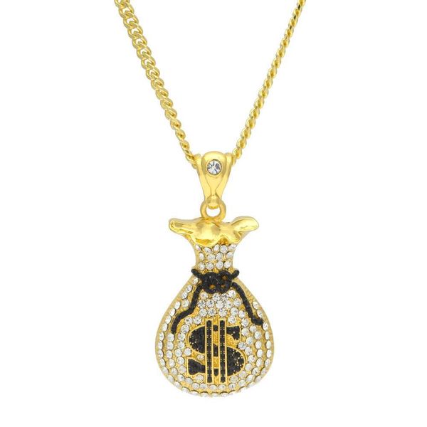 2020gold us dollar money bag pendant with crystal charm long chain necklace jewelry gift for men, Silver
2020gold us dollar money bag pendant with crystal charm long chain necklace jewelry gift for men, Silver