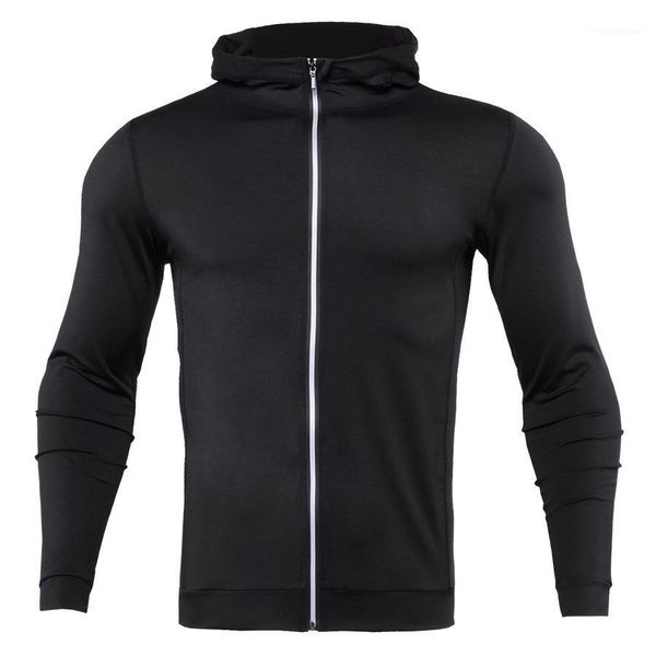 hooded male outerwear zipper fly mens coats fitness mens designer quick dry stand neck running sport, Black;brown
hooded male outerwear zipper fly mens coats fitness mens designer quick dry stand neck running sport, Black;brown