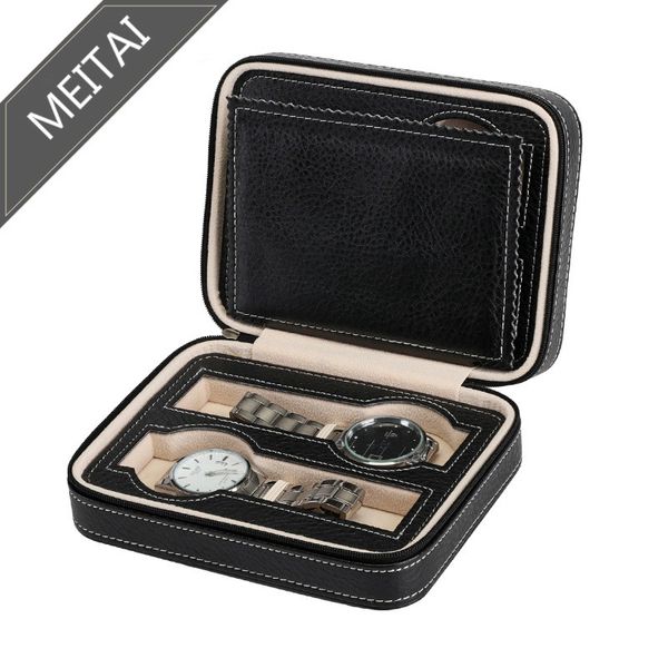 watch box portable zipper watch box 4 storage leather bag travel handbag gift storage, Black;blue
watch box portable zipper watch box 4 storage leather bag travel handbag gift storage, Black;blue