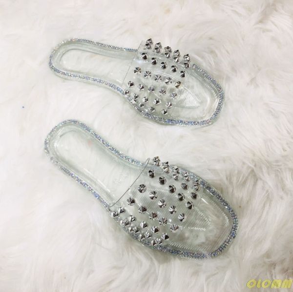 women rivet slippers flat casual ladies slides open toe outside metal decoration soft beach shoes summer female footwear 2020, Black
women rivet slippers flat casual ladies slides open toe outside metal decoration soft beach shoes summer female footwear 2020, Black