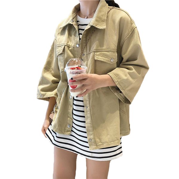 jackets women temperament elegant full sleeve boyfriend denim womens jacket simple turn-down collar solid leisure ladies coats, Black;brown
jackets women temperament elegant full sleeve boyfriend denim womens jacket simple turn-down collar solid leisure ladies coats, Black;brown