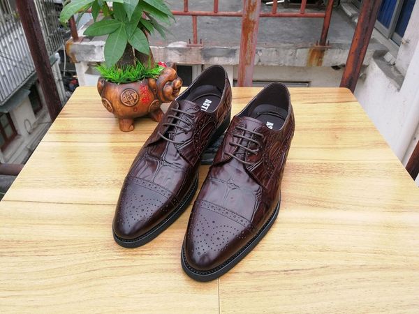 business formal wear leather shoes crocodile pattern leather shoes wedding comfortable soft, Black
business formal wear leather shoes crocodile pattern leather shoes wedding comfortable soft, Black