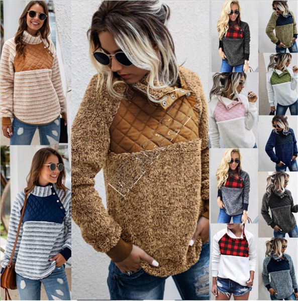 women fleece sweatshirts buffalo check sherpa pullover casual oblique button collar warm coats winter patchwork hoodies jacket s-3xl d91710, White
women fleece sweatshirts buffalo check sherpa pullover casual oblique button collar warm coats winter patchwork hoodies jacket s-3xl d91710, White