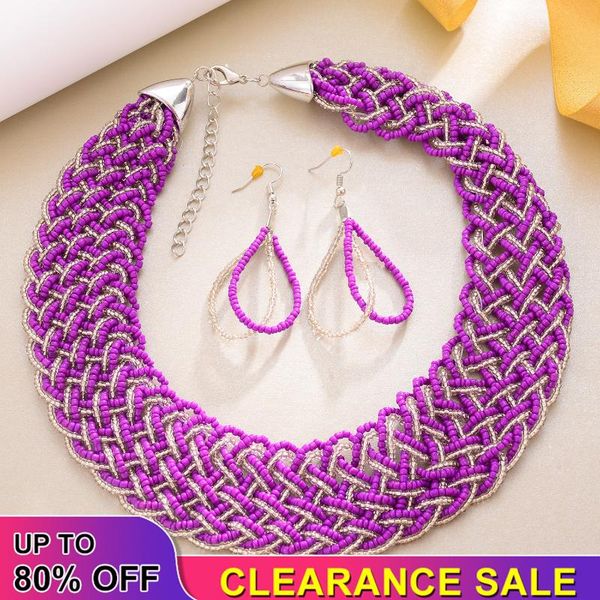 shineland bohemian красочные бусины многослойная ручной weave choker комплект ювелирных изделий женщины collier femme ожерелье серьги для же, Silver
shineland bohemian красочные бусины многослойная ручной weave choker комплект ювелирных изделий женщины collier femme ожерелье серьги для же, Silver