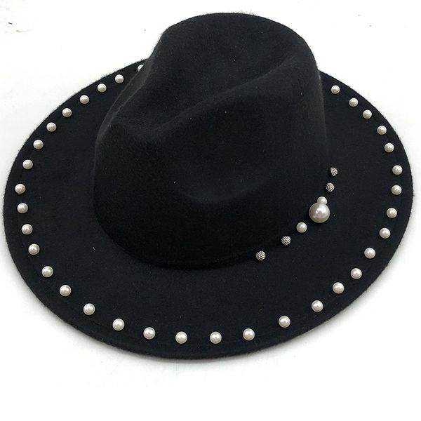 new women men wool fedora hat with pearl ribbon gentleman elegant lady winter autumn wide brim panama sombrero jazz cap, Blue;gray
new women men wool fedora hat with pearl ribbon gentleman elegant lady winter autumn wide brim panama sombrero jazz cap, Blue;gray