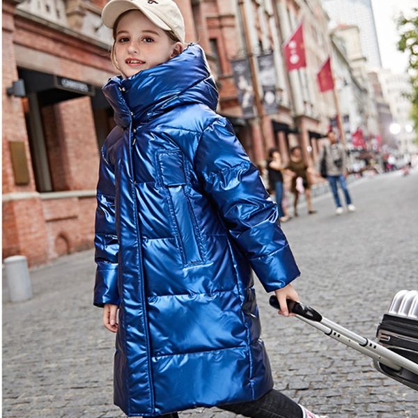 -30 glossy coat thicken warm hooded parka children oversize outerwear girls clothing kids winter down jackets for girl clothes, Blue;gray
-30 glossy coat thicken warm hooded parka children oversize outerwear girls clothing kids winter down jackets for girl clothes, Blue;gray