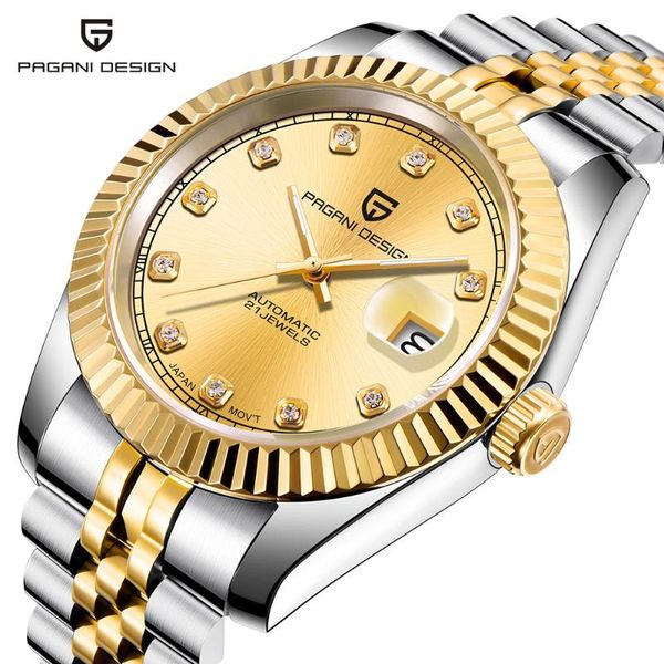 pagani design luxury men automatic mechanical watch japan nh35 sapphire full stainless steel waterproof gold wristwatch for men, Slivery;brown
pagani design luxury men automatic mechanical watch japan nh35 sapphire full stainless steel waterproof gold wristwatch for men, Slivery;brown