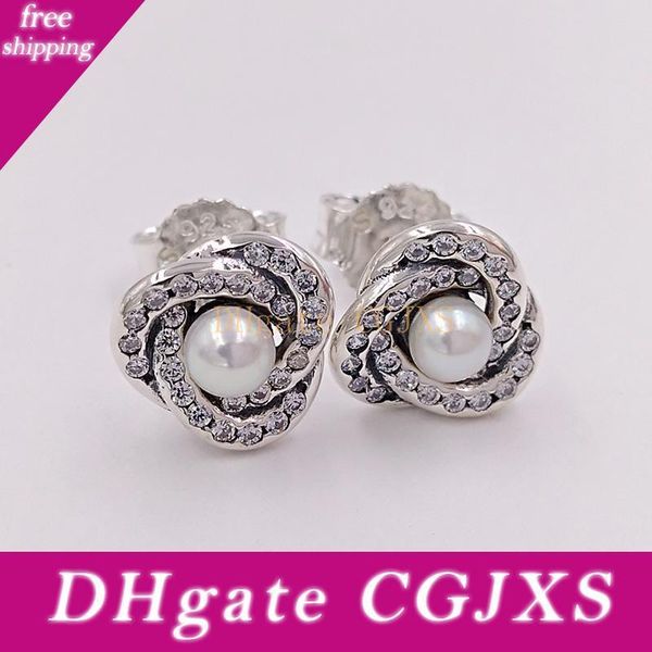 Authentic 925 Sterling Silver Studs Luminous Love Knots Earrings Fits European Style Studs Jewelry
Authentic 925 Sterling Silver Studs Luminous Love Knots Earrings Fits European Style Studs Jewelry