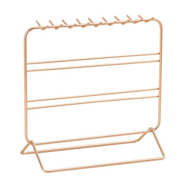 with hook display stand organizer shop necklace earrings jewelry rack wrought iron rings decoration showcase home standing, Pink;blue
with hook display stand organizer shop necklace earrings jewelry rack wrought iron rings decoration showcase home standing, Pink;blue