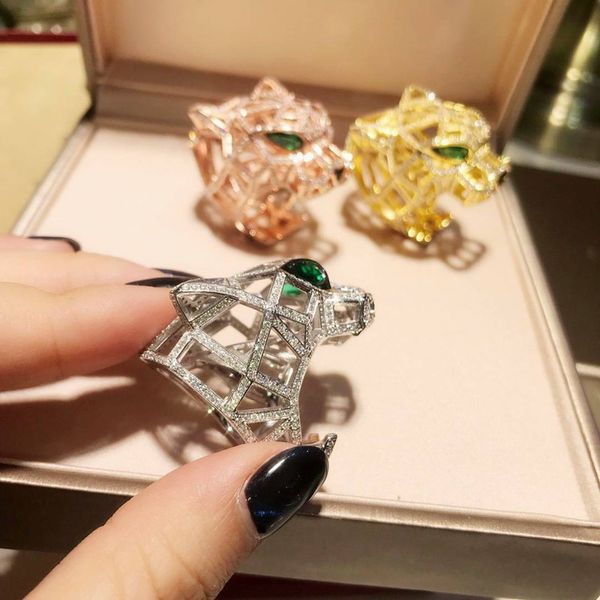 925 sterling silver green eyes hollow out leopard ring animal zirconia diamond 18k gold plated jewelry for women or men, Golden;silver
925 sterling silver green eyes hollow out leopard ring animal zirconia diamond 18k gold plated jewelry for women or men, Golden;silver