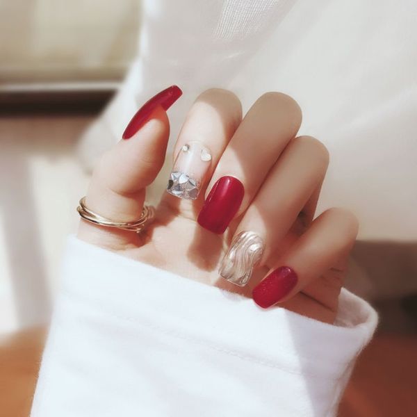 fashion fashion 24pcs/set ptherapy nails acrylic fake fingernails ins wave false nails simple middle-long size lady shell, Red;gold
fashion fashion 24pcs/set ptherapy nails acrylic fake fingernails ins wave false nails simple middle-long size lady shell, Red;gold