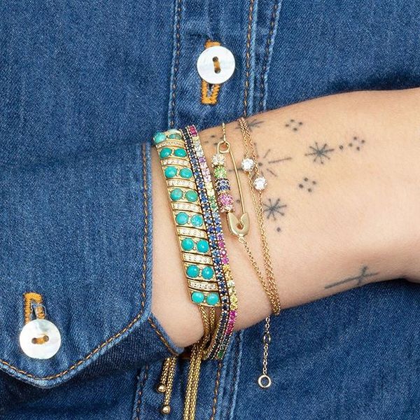2020 gold filled colorful cz disco bead moving beaded safety pin bracelet bangles gorgeous chic women fashion rainbow jewelry, Black
2020 gold filled colorful cz disco bead moving beaded safety pin bracelet bangles gorgeous chic women fashion rainbow jewelry, Black
