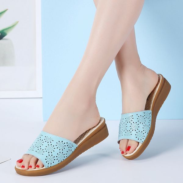 tilocow summer genuine leather flat women slippers non-slip tendon bottom ladies slides solid hollow out mothers sandalias mujer, Black
tilocow summer genuine leather flat women slippers non-slip tendon bottom ladies slides solid hollow out mothers sandalias mujer, Black
