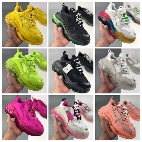 fashion triple s clear sole crystal bottom casual shoes platform sneakers 17fw neon green tripler women mens pairs baskets trainers, Black
fashion triple s clear sole crystal bottom casual shoes platform sneakers 17fw neon green tripler women mens pairs baskets trainers, Black