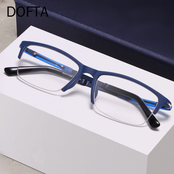 dofta men optical glasses frame ultralight tr 90 square myopia prescription eyeglasses male half glasses frame 5279, Black
dofta men optical glasses frame ultralight tr 90 square myopia prescription eyeglasses male half glasses frame 5279, Black