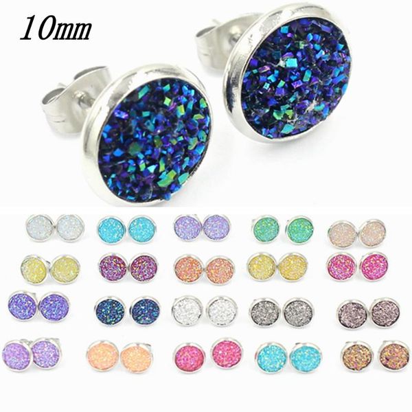20 pairs /set 10mm stainless steel shinning starry sky resin stud earrings for women quality fashion earrings party ear jewelry, Golden;silver
20 pairs /set 10mm stainless steel shinning starry sky resin stud earrings for women quality fashion earrings party ear jewelry, Golden;silver