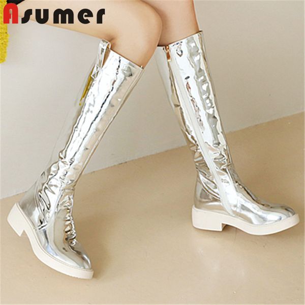 asumer 2020 knee high boots women round toe zip solid colors autumn winter long boots comfortable low heel shoes woman, Black
asumer 2020 knee high boots women round toe zip solid colors autumn winter long boots comfortable low heel shoes woman, Black