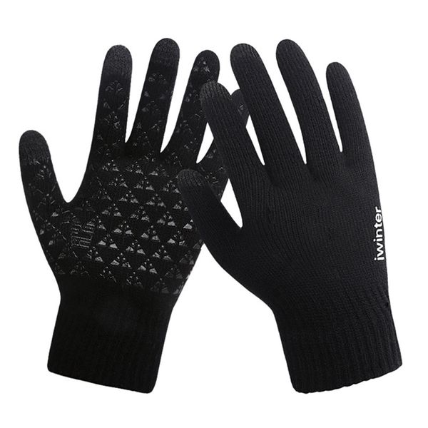 women/men knitted gloves outdoor sports cycling solid winter warm portable anti-slip touch screen wool cashmere knitted gloves, Black
women/men knitted gloves outdoor sports cycling solid winter warm portable anti-slip touch screen wool cashmere knitted gloves, Black