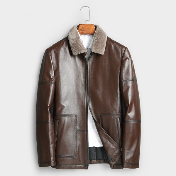 men's leather & faux ayusnue 2021 genuine jacket men autumn winter 100% real sheepskin coat parka jackets veste cuir homme 1706, Black
men's leather & faux ayusnue 2021 genuine jacket men autumn winter 100% real sheepskin coat parka jackets veste cuir homme 1706, Black