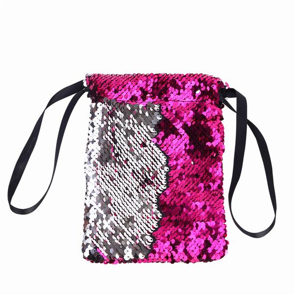 designers mermaid sequins phone pouch card holder double color reverse flip glitters drawstrings bag portable coin purses key pocket e9105, White
designers mermaid sequins phone pouch card holder double color reverse flip glitters drawstrings bag portable coin purses key pocket e9105, White