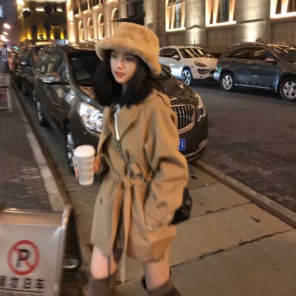 2020 autumn and winter woolen coat female mid-long new korean temperament women's popular outerwear woolen coat, Black
2020 autumn and winter woolen coat female mid-long new korean temperament women's popular outerwear woolen coat, Black