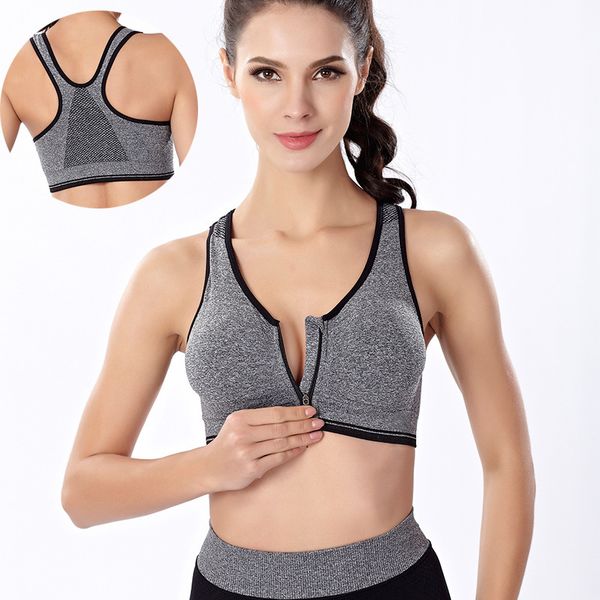 bras front zipper -proof sports bra for women push up brassiere breathable gym fitness athletic running yoga bh sport, Red;black
bras front zipper -proof sports bra for women push up brassiere breathable gym fitness athletic running yoga bh sport, Red;black