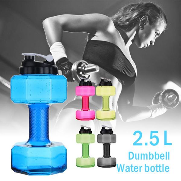 2.5l plastic dumbbells vormige water fles grote capaciteit gym macho sport apparatuur outdoor indoor fitness waterkoker 
2.5l plastic dumbbells vormige water fles grote capaciteit gym macho sport apparatuur outdoor indoor fitness waterkoker