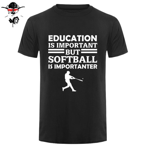 create printed t shirts men funny education is important but softballer is importanter short sleeve t-shirt streetwear 
create printed t shirts men funny education is important but softballer is importanter short sleeve t-shirt streetwear