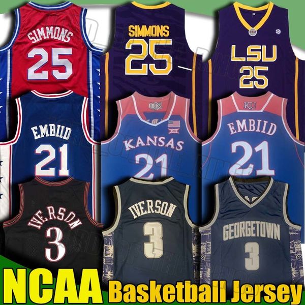 ncaa georgetown аллен айверсон hoyas джерси joel бен embiid симмонс джерси колледж баскетбольного al julius horford erving трикотажные издел, Black
ncaa georgetown аллен айверсон hoyas джерси joel бен embiid симмонс джерси колледж баскетбольного al julius horford erving трикотажные издел, Black