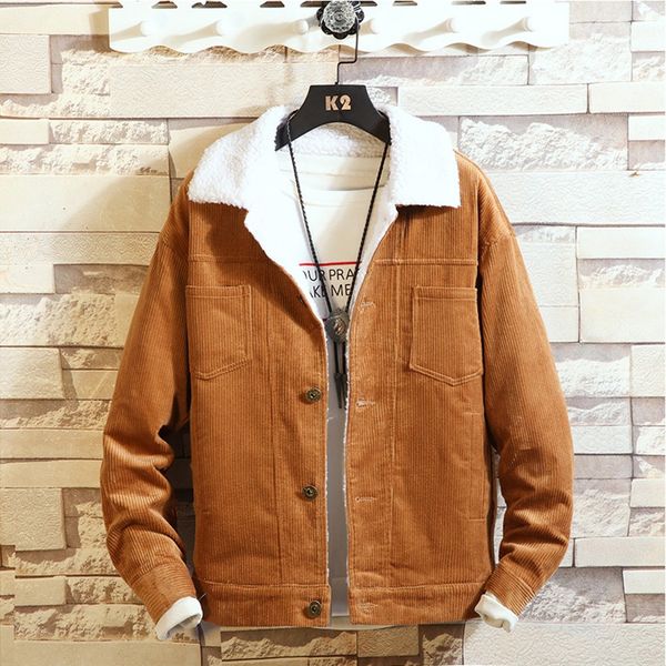 men's new winter style pure corduroy thickened thermal coat fashion casual coat, Black;brown
men's new winter style pure corduroy thickened thermal coat fashion casual coat, Black;brown
