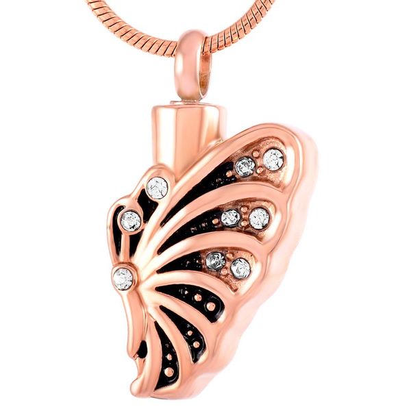 z215 rose gold crystal butterfly stainless steel pet memorial jewelry cremation urn pendant necklace hold funeral ashes keepsake, Silver
z215 rose gold crystal butterfly stainless steel pet memorial jewelry cremation urn pendant necklace hold funeral ashes keepsake, Silver