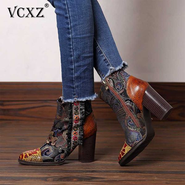 vcxz 2020 the new nation style fashion handwork genuine leather women splicing retro boots cowhide classic thick heel girl shoes, Black
vcxz 2020 the new nation style fashion handwork genuine leather women splicing retro boots cowhide classic thick heel girl shoes, Black