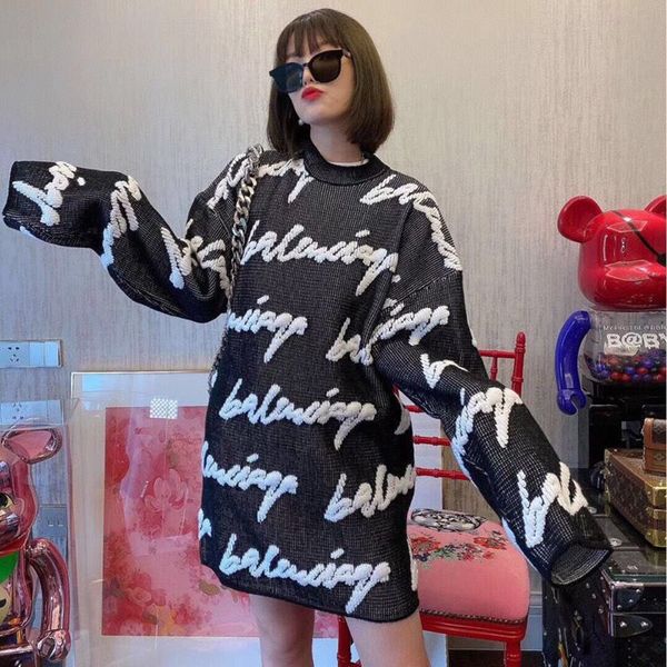 new women's designer sweater fashion bullet screen letter jacquard round neck sweater women 100% wool sweater luxury cotton casual jack, White;black
new women's designer sweater fashion bullet screen letter jacquard round neck sweater women 100% wool sweater luxury cotton casual jack, White;black
