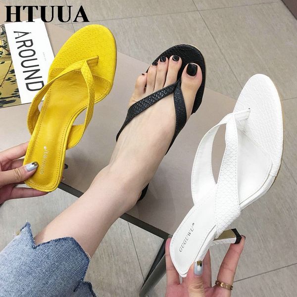 htuua 2020 new summer flip flops women shoes thin high heel sandals female slippers ladies outdoor slip on slides sx3910, Black
htuua 2020 new summer flip flops women shoes thin high heel sandals female slippers ladies outdoor slip on slides sx3910, Black