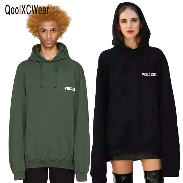 2020 sweatshirt oversized green polizei 16ss embroidered hoodie with letters men women hiphop hoodies streetwear urban clothes, Black
2020 sweatshirt oversized green polizei 16ss embroidered hoodie with letters men women hiphop hoodies streetwear urban clothes, Black