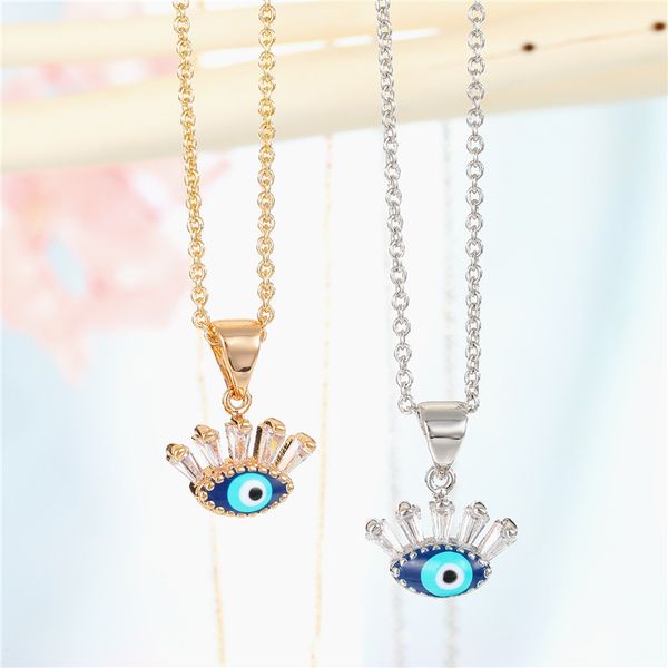 pendant necklaces 1pc turkish evil eye crystal necklace choker for women vintage bohemian rhinestone blue clavicle chain jewelry n698-15, Silver
pendant necklaces 1pc turkish evil eye crystal necklace choker for women vintage bohemian rhinestone blue clavicle chain jewelry n698-15, Silver