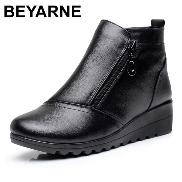 beyarne genuine leather women side zipper comfortable wedges heel ankle boots fashion round toe keep warm winter shoes black
beyarne genuine leather women side zipper comfortable wedges heel ankle boots fashion round toe keep warm winter shoes black