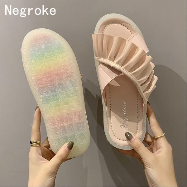 fashion beach slippers women sweet ruffles platform sandals women casual flats flip flops outside summer slides shoes, Black
fashion beach slippers women sweet ruffles platform sandals women casual flats flip flops outside summer slides shoes, Black