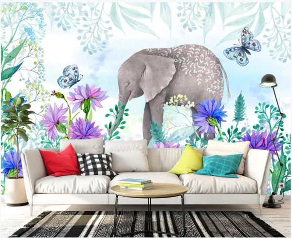 custom mural on the wall 3d p wallpaper fresh hand painted floral elephant tv background home decor wallpaper in the living room
custom mural on the wall 3d p wallpaper fresh hand painted floral elephant tv background home decor wallpaper in the living room