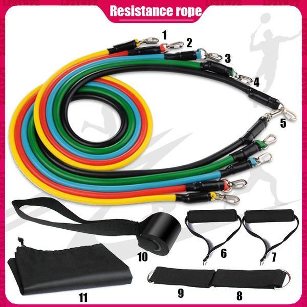 11 pcs fitness pull rope resistance bands body fitness workout equipment home latex strength training resistance bands
11 pcs fitness pull rope resistance bands body fitness workout equipment home latex strength training resistance bands