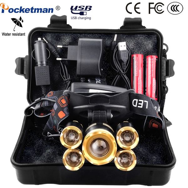 most powerful 7000lm led headlamp zoomable xml 3/5 led t6 head torch with rechargeable 18650 battery forehead headlight for camp
most powerful 7000lm led headlamp zoomable xml 3/5 led t6 head torch with rechargeable 18650 battery forehead headlight for camp