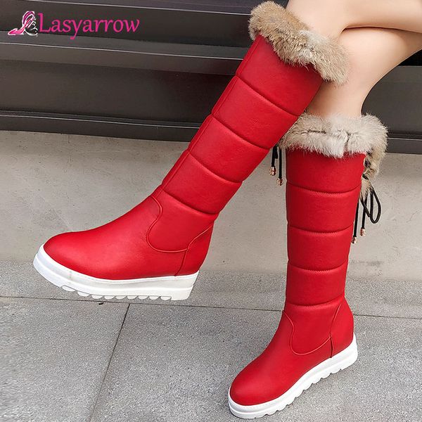 lasyarrow winter warm plush knee high boots women height increasing snow boots non-slip platform women lace up long, Black
lasyarrow winter warm plush knee high boots women height increasing snow boots non-slip platform women lace up long, Black