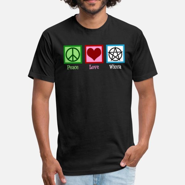peace love wicca t shirt men printing cotton plus size 3xl homme interesting comical summer style letters shirt 
peace love wicca t shirt men printing cotton plus size 3xl homme interesting comical summer style letters shirt