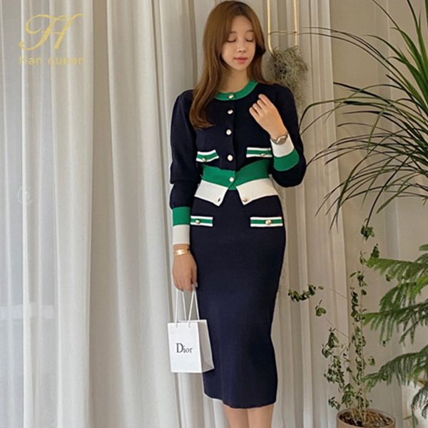 two piece dress h han queen 2 pieces set womenwinter color block cardigan and high waist sheath pencil skirts korean chic office lady suit, White
two piece dress h han queen 2 pieces set womenwinter color block cardigan and high waist sheath pencil skirts korean chic office lady suit, White