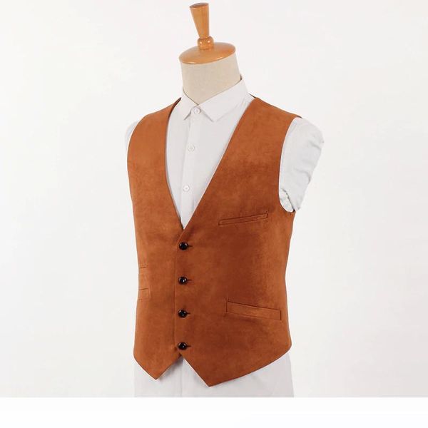 brown suede vest men vintage suit vest british style jacket male slim fit single breasted leather waistcoat, Black;white
brown suede vest men vintage suit vest british style jacket male slim fit single breasted leather waistcoat, Black;white