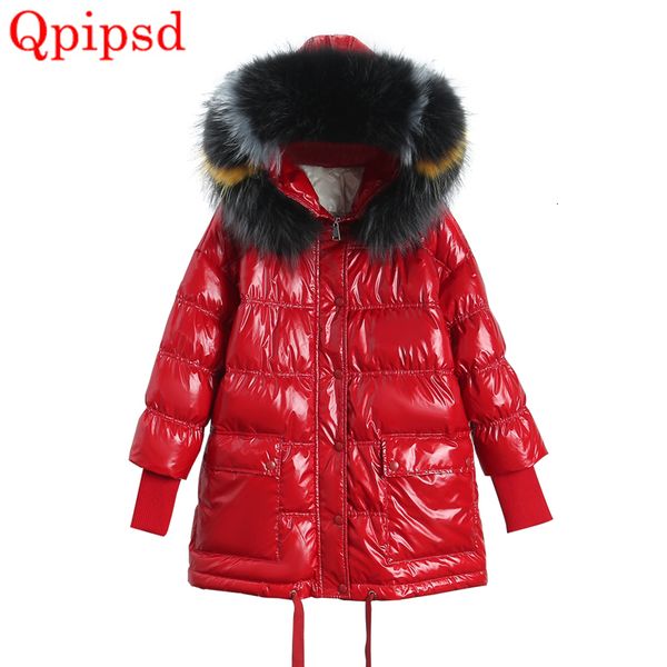 winter new bright face down jacket female big fur collar hooded white down parkas coat womens thicken warm down coat casual coat, Black;white
winter new bright face down jacket female big fur collar hooded white down parkas coat womens thicken warm down coat casual coat, Black;white