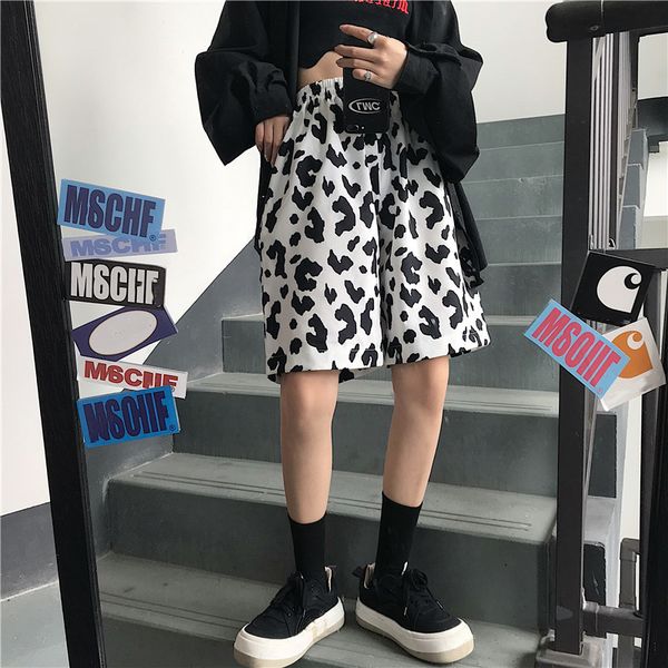 women's shorts 2021 summer women harajuku cow print streetwear elastic waist loose animal printed white, White;black
women's shorts 2021 summer women harajuku cow print streetwear elastic waist loose animal printed white, White;black